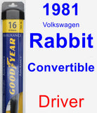 Driver Wiper Blade for 1981 Volkswagen Rabbit Convertible - Assurance