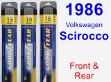 Front & Rear Wiper Blade Pack for 1986 Volkswagen Scirocco - Assurance