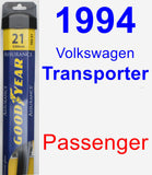 Passenger Wiper Blade for 1994 Volkswagen Transporter - Assurance