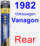 Rear Wiper Blade for 1982 Volkswagen Vanagon - Assurance