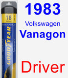 Driver Wiper Blade for 1983 Volkswagen Vanagon - Assurance