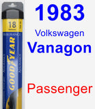 Passenger Wiper Blade for 1983 Volkswagen Vanagon - Assurance