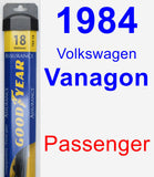 Passenger Wiper Blade for 1984 Volkswagen Vanagon - Assurance