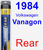 Rear Wiper Blade for 1984 Volkswagen Vanagon - Assurance