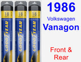 Front & Rear Wiper Blade Pack for 1986 Volkswagen Vanagon - Assurance