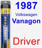 Driver Wiper Blade for 1987 Volkswagen Vanagon - Assurance