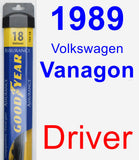 Driver Wiper Blade for 1989 Volkswagen Vanagon - Assurance