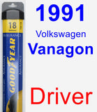 Driver Wiper Blade for 1991 Volkswagen Vanagon - Assurance