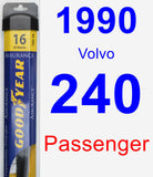 Passenger Wiper Blade for 1990 Volvo 240 - Assurance