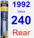 Rear Wiper Blade for 1992 Volvo 240 - Assurance