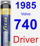 Driver Wiper Blade for 1985 Volvo 740 - Assurance