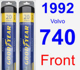 Front Wiper Blade Pack for 1992 Volvo 740 - Assurance