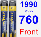 Front Wiper Blade Pack for 1990 Volvo 760 - Assurance