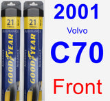 Front Wiper Blade Pack for 2001 Volvo C70 - Assurance