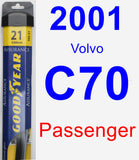 Passenger Wiper Blade for 2001 Volvo C70 - Assurance