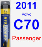 Passenger Wiper Blade for 2011 Volvo C70 - Assurance