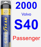 Passenger Wiper Blade for 2000 Volvo S40 - Assurance