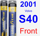 Front Wiper Blade Pack for 2001 Volvo S40 - Assurance