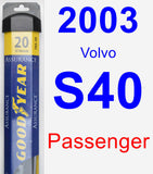 Passenger Wiper Blade for 2003 Volvo S40 - Assurance