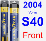 Front Wiper Blade Pack for 2004 Volvo S40 - Assurance