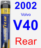 Rear Wiper Blade for 2002 Volvo V40 - Assurance