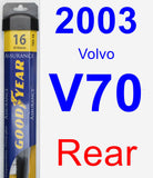 Rear Wiper Blade for 2003 Volvo V70 - Assurance