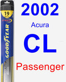 Passenger Wiper Blade for 2002 Acura CL - Hybrid