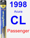 Passenger Wiper Blade for 1998 Acura CL - Hybrid