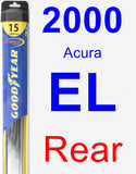 Rear Wiper Blade for 2000 Acura EL - Hybrid