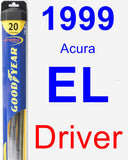 Driver Wiper Blade for 1999 Acura EL - Hybrid