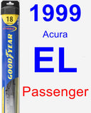 Passenger Wiper Blade for 1999 Acura EL - Hybrid