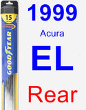 Rear Wiper Blade for 1999 Acura EL - Hybrid