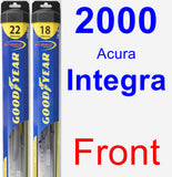 Front Wiper Blade Pack for 2000 Acura Integra - Hybrid