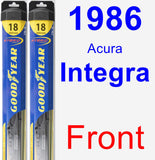 Front Wiper Blade Pack for 1986 Acura Integra - Hybrid