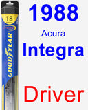 Driver Wiper Blade for 1988 Acura Integra - Hybrid
