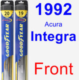 Front Wiper Blade Pack for 1992 Acura Integra - Hybrid