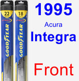 Front Wiper Blade Pack for 1995 Acura Integra - Hybrid