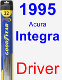 Driver Wiper Blade for 1995 Acura Integra - Hybrid