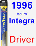 Driver Wiper Blade for 1996 Acura Integra - Hybrid