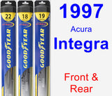 Front & Rear Wiper Blade Pack for 1997 Acura Integra - Hybrid