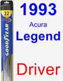 Driver Wiper Blade for 1993 Acura Legend - Hybrid