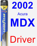 Driver Wiper Blade for 2002 Acura MDX - Hybrid