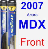 Front Wiper Blade Pack for 2007 Acura MDX - Hybrid