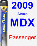 Passenger Wiper Blade for 2009 Acura MDX - Hybrid