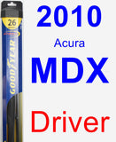 Driver Wiper Blade for 2010 Acura MDX - Hybrid
