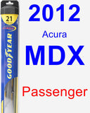 Passenger Wiper Blade for 2012 Acura MDX - Hybrid