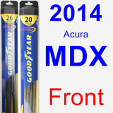 Front Wiper Blade Pack for 2014 Acura MDX - Hybrid