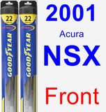 Front Wiper Blade Pack for 2001 Acura NSX - Hybrid