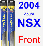 Front Wiper Blade Pack for 2004 Acura NSX - Hybrid