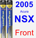 Front Wiper Blade Pack for 2005 Acura NSX - Hybrid